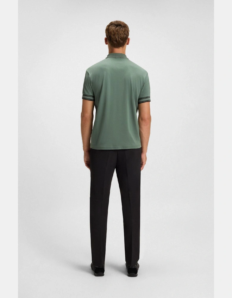 Zone Stripe Cuff Polo Shirt