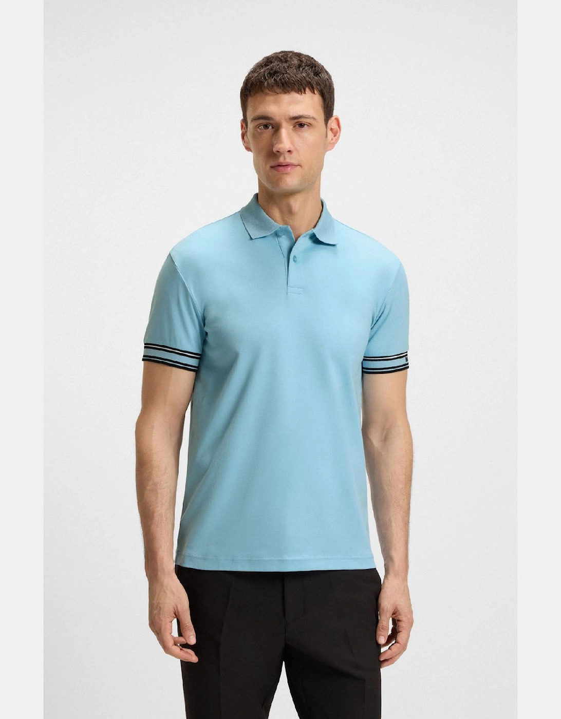 Zone Stripe Cuff Polo Shirt