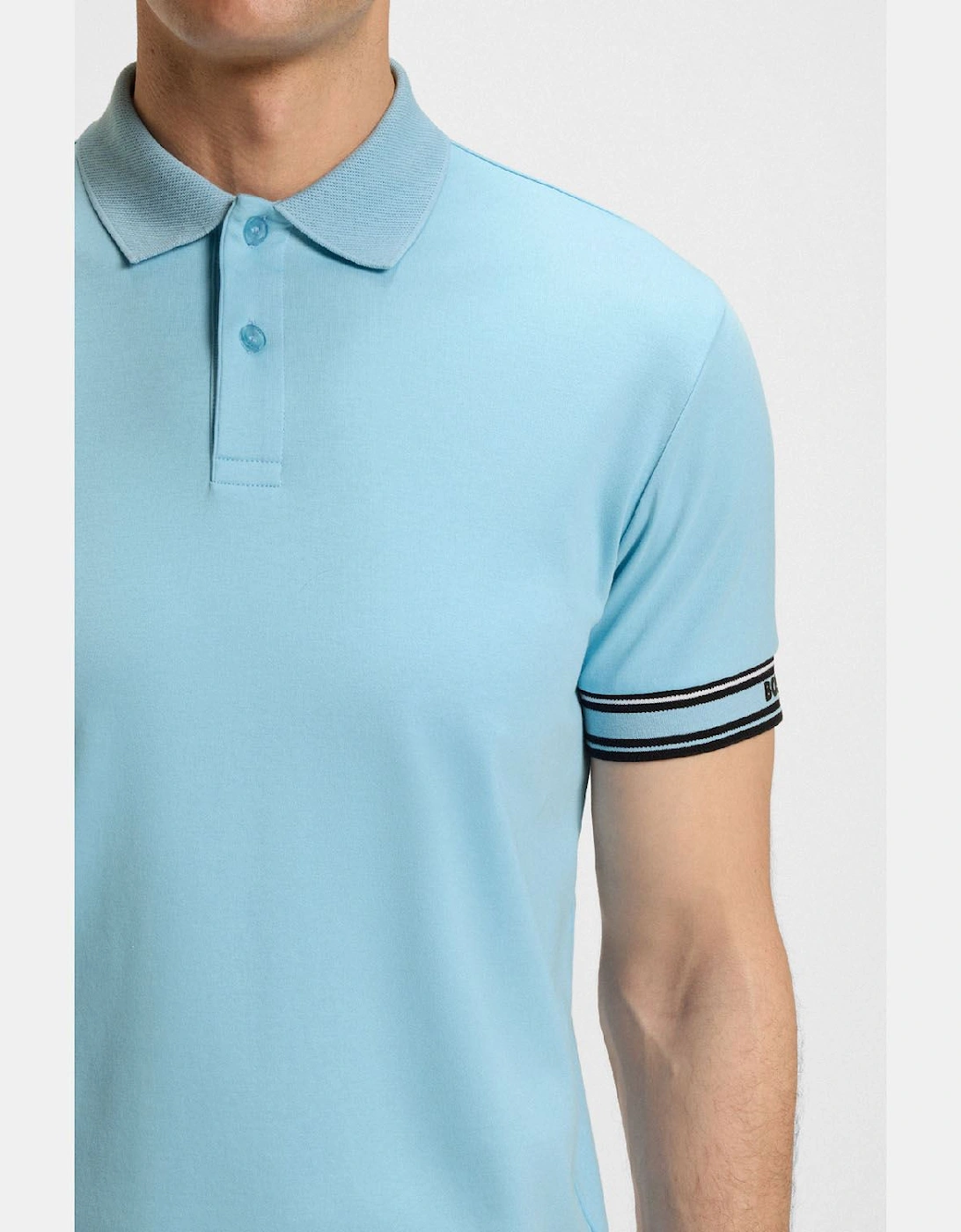 Zone Stripe Cuff Polo Shirt