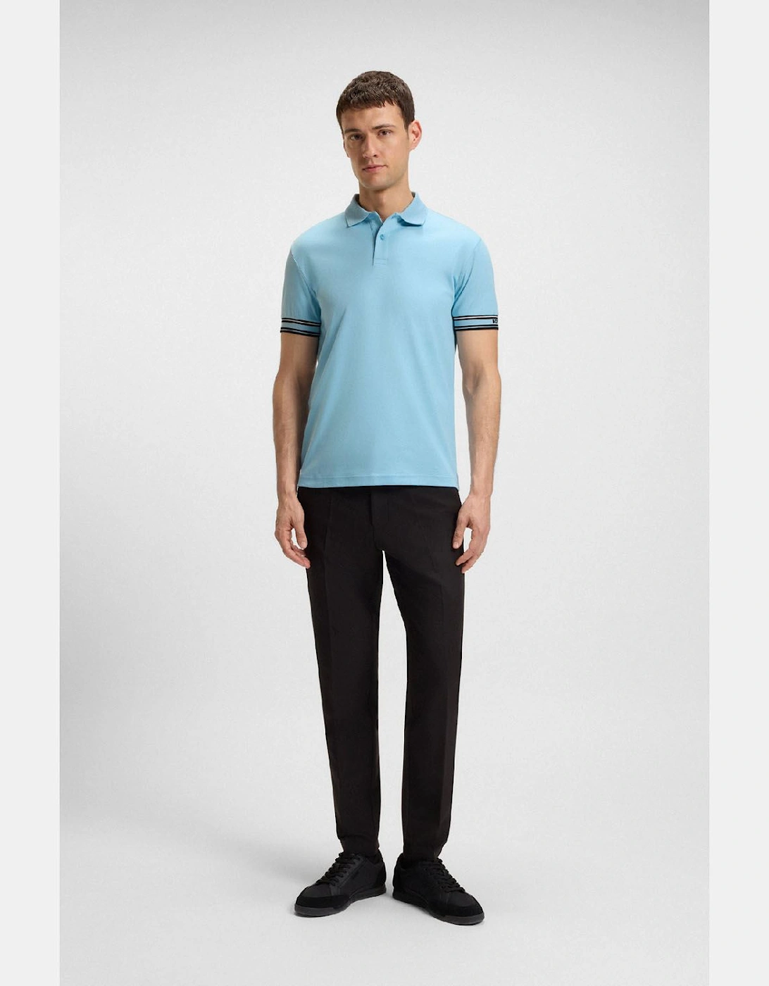 Zone Stripe Cuff Polo Shirt