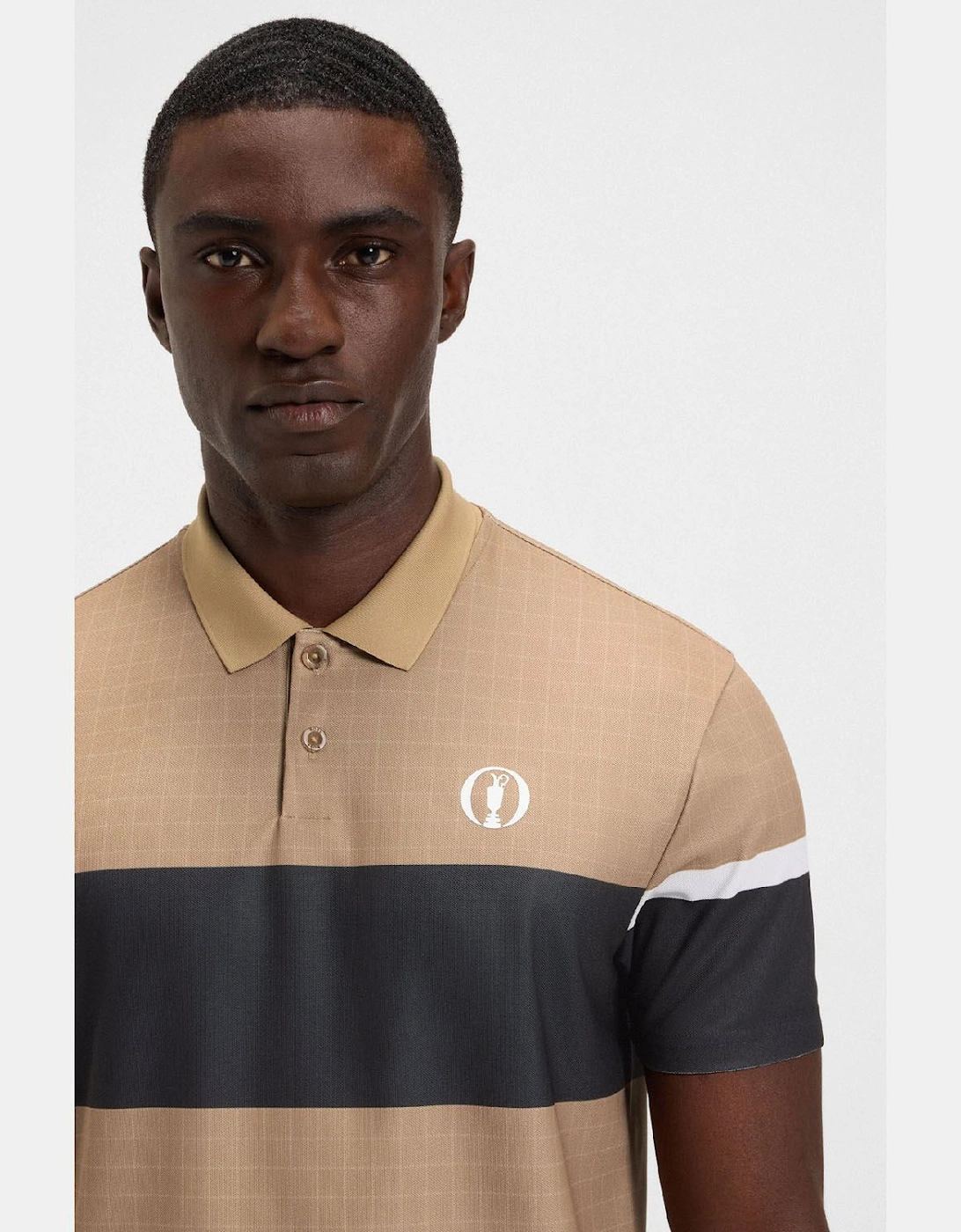 The Open 25 Paddy Grid Pattern Polo Shirt