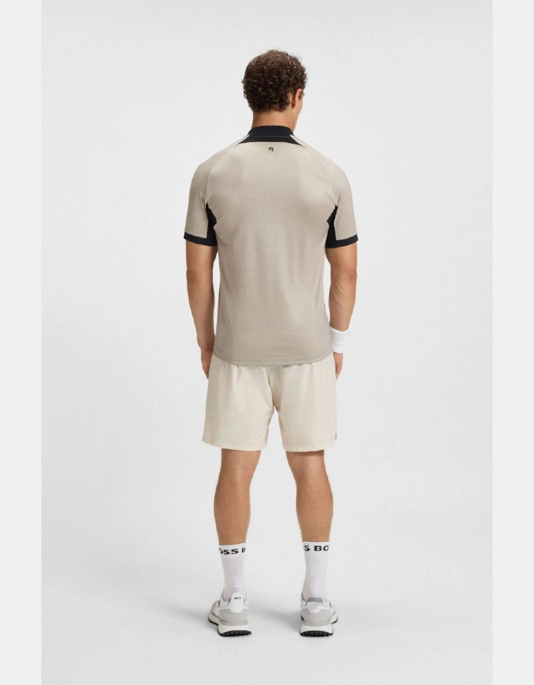 PL_TOC Matchball Zip-Neck Mesh Polo Shirt
