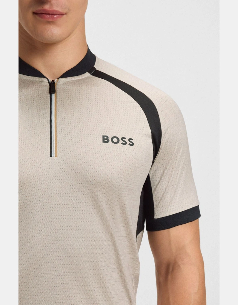 PL_TOC Matchball Zip-Neck Mesh Polo Shirt