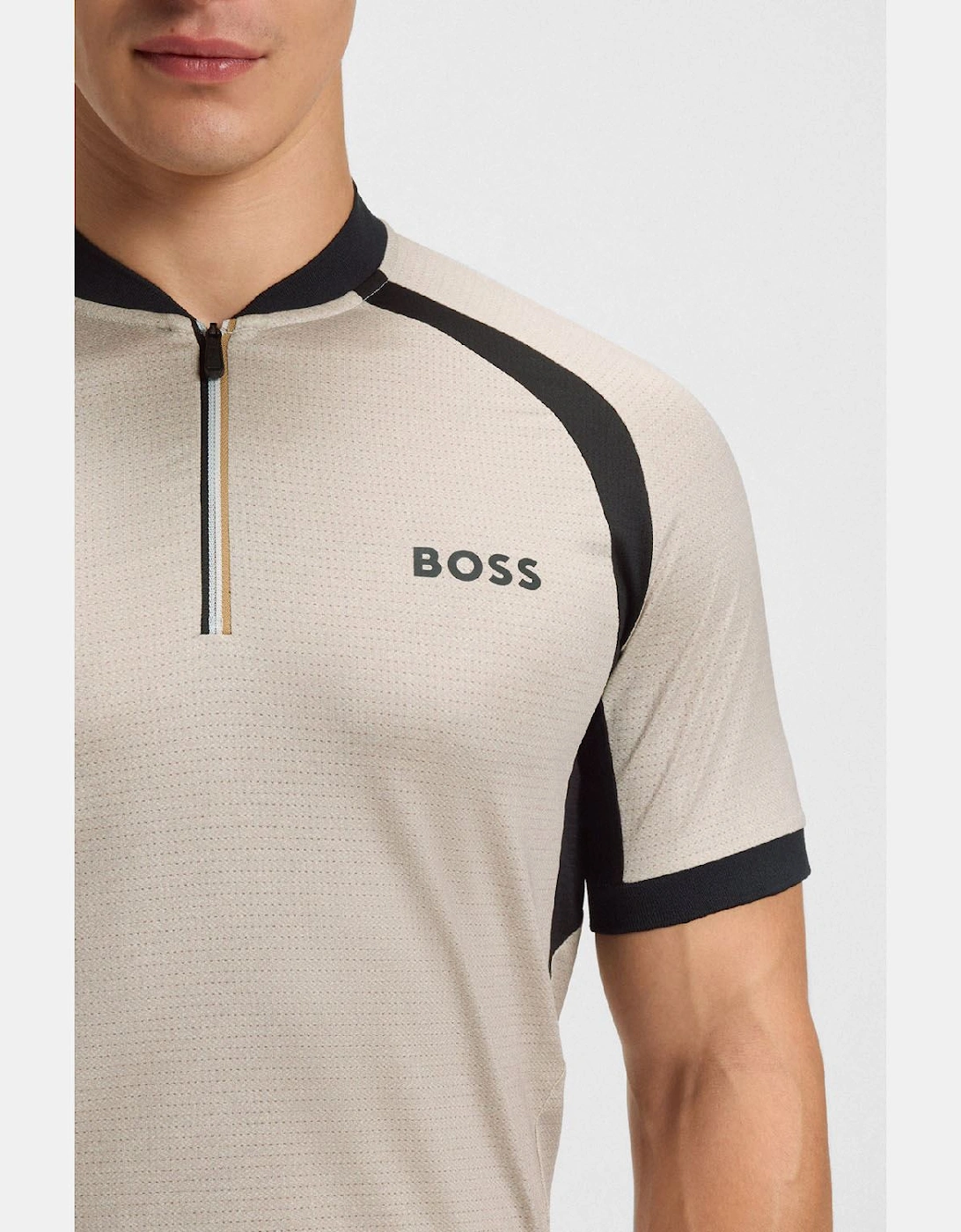 PL_TOC Matchball Zip-Neck Mesh Polo Shirt