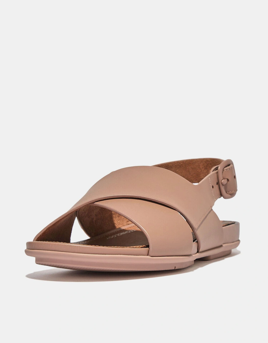 Gracie Leather Crisscross Back-Strap Sandals