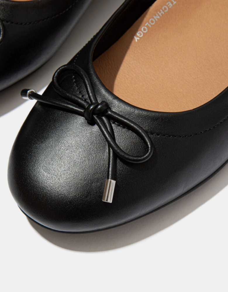 Allegro Bow Leather Ballet Pumps