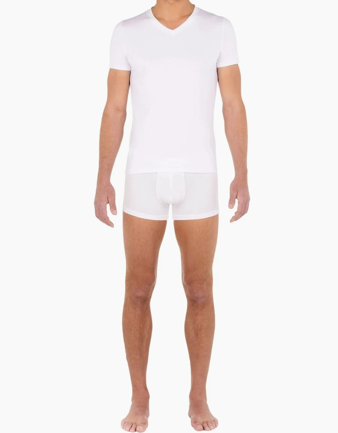 Tencel Soft V-Neck T-Shirt, White