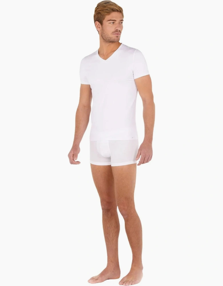 Tencel Soft V-Neck T-Shirt, White