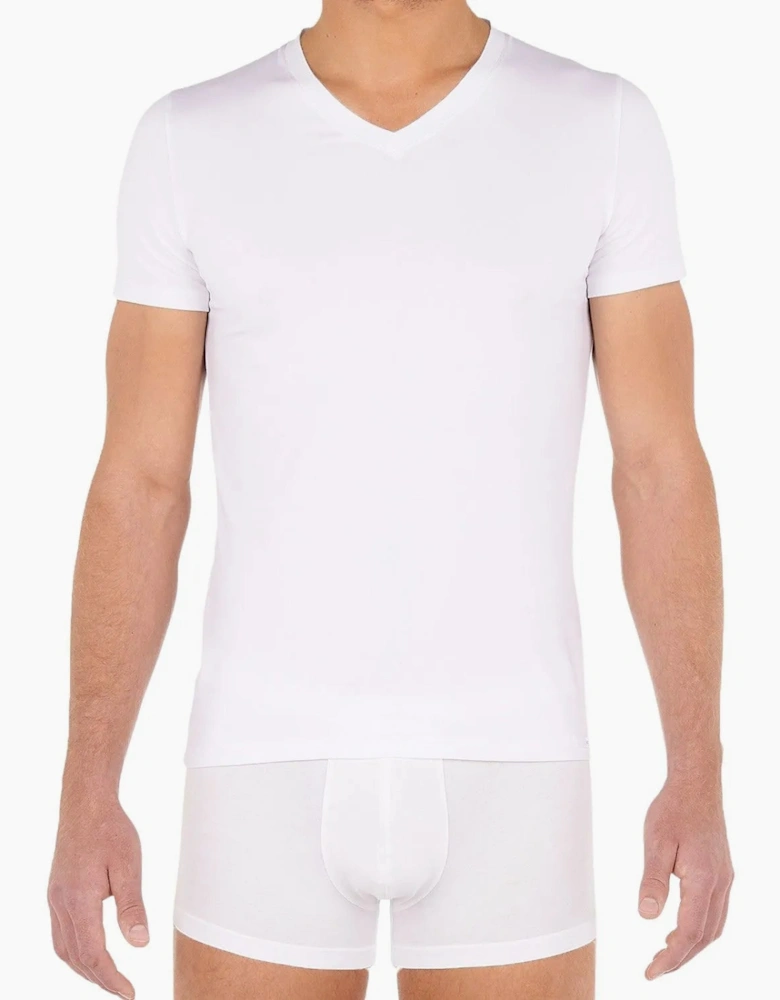 Tencel Soft V-Neck T-Shirt, White