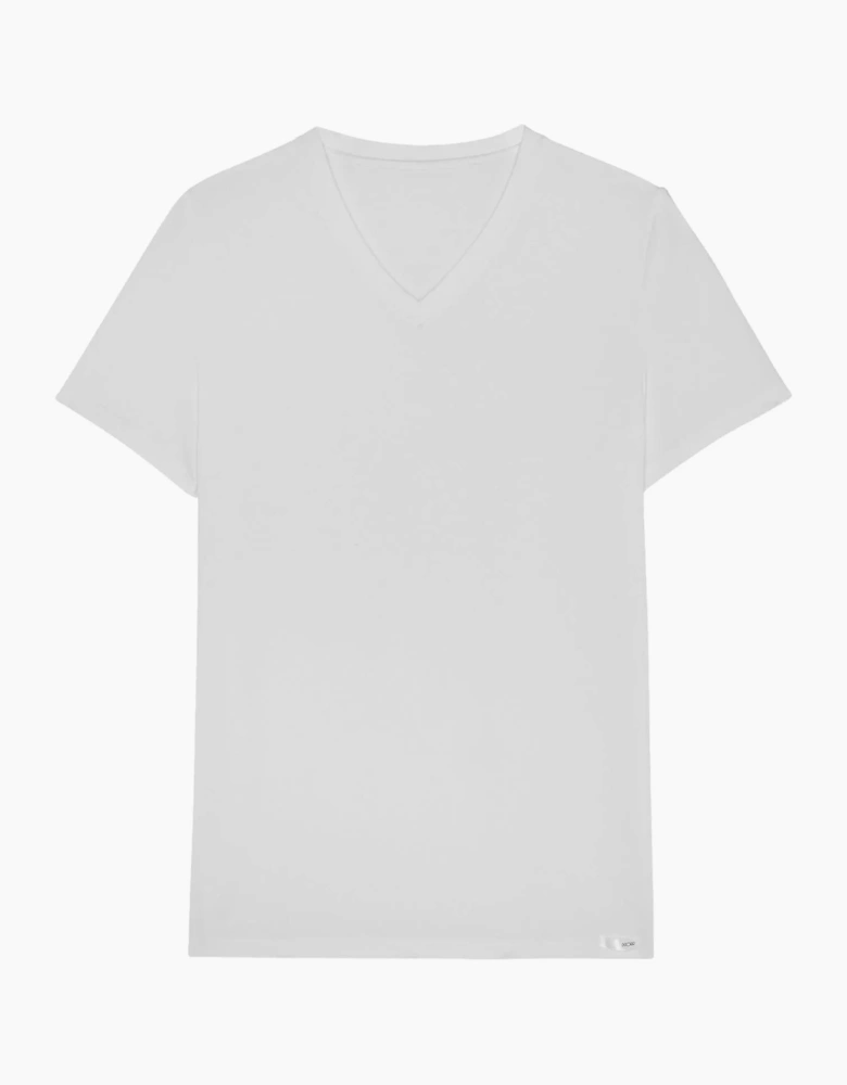 Tencel Soft V-Neck T-Shirt, White