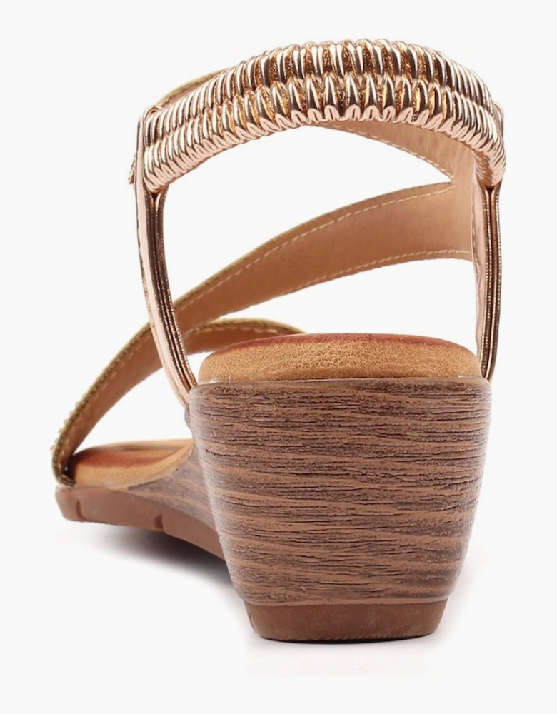 Darci Womens Wedge Sandals