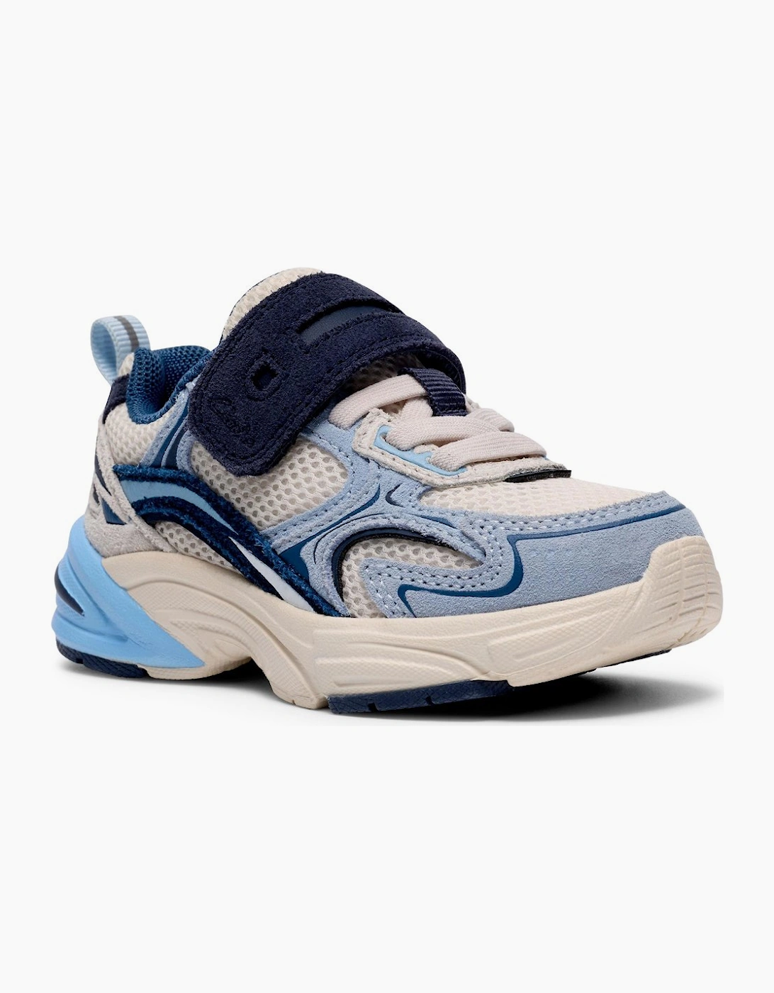 Clarks Girls Blue 'S Crafton Vibe T First Trainers  (Wide) 6/G Kids