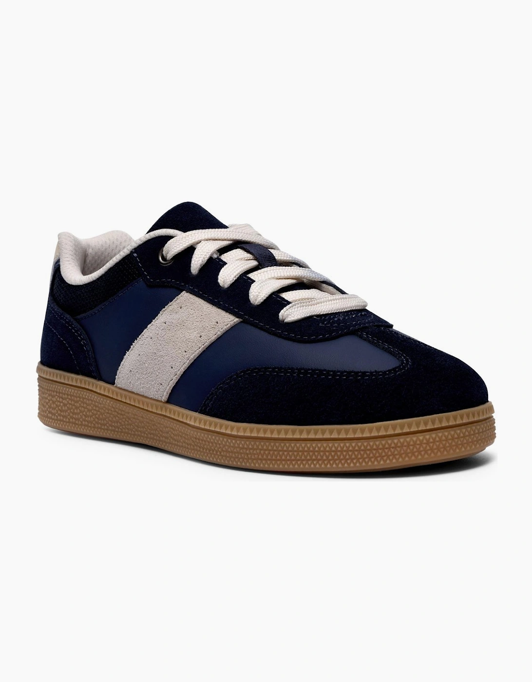 Clarks Girls Navy  Cypress Lace O Trainers - Size 2 (Older)/G (Wide) Kids
