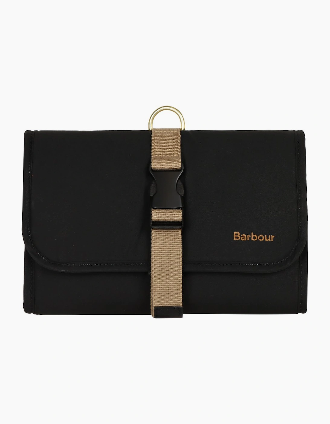 Barbour Unisex Black Transport Hanging Wash Bag - Size: One Size