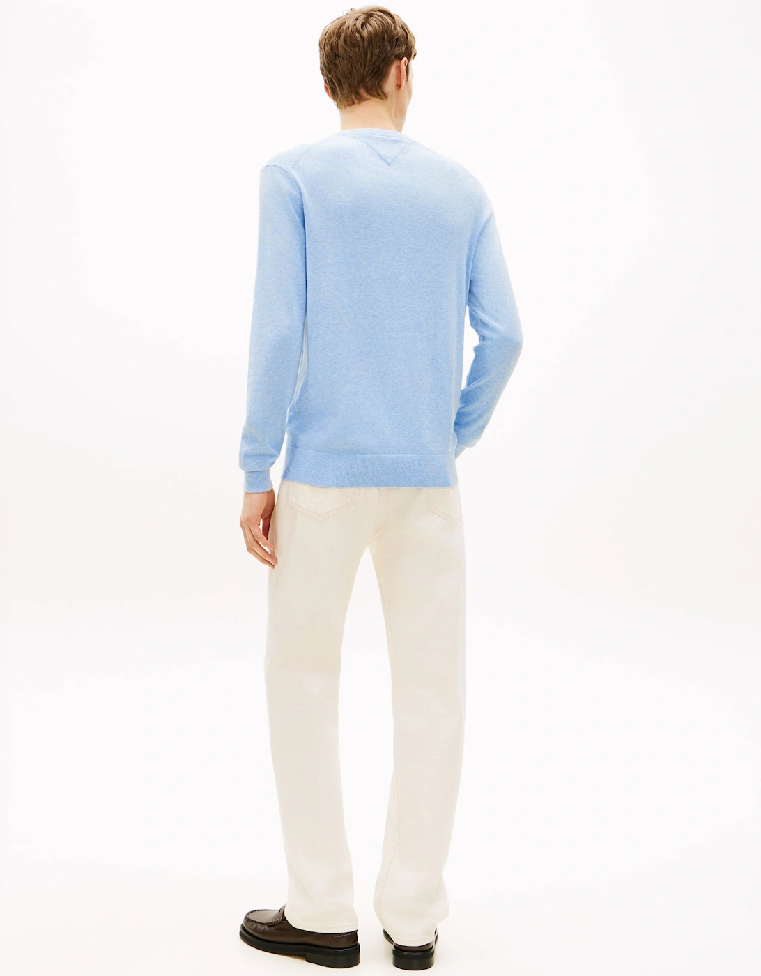 Essential Cotton Crew Neck Mens Sweatshirt - Vessel Blue Heather