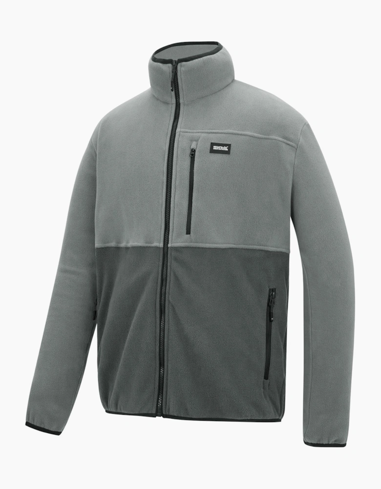 Mens Frankie Colour Block Full Zip Fleece Jacket