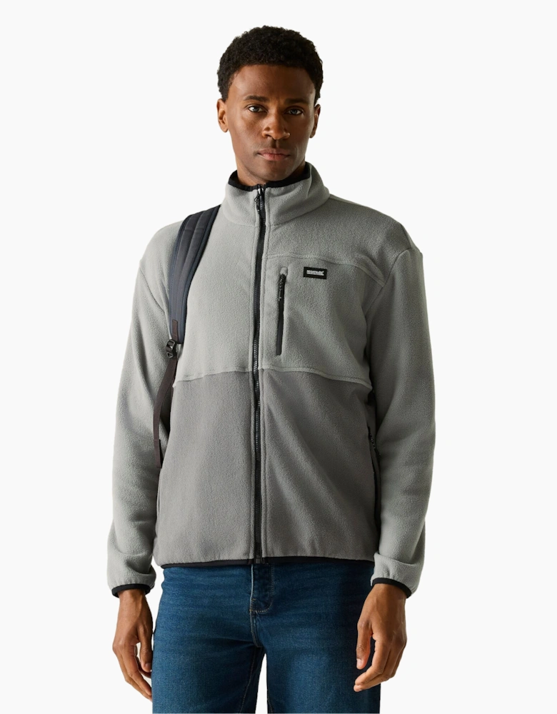 Mens Frankie Colour Block Full Zip Fleece Jacket