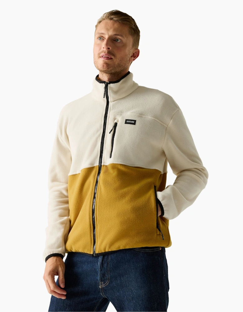 Mens Frankie Colour Block Full Zip Fleece Jacket