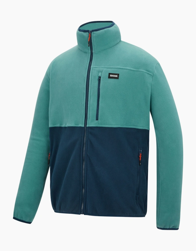Mens Frankie Colour Block Full Zip Fleece Jacket