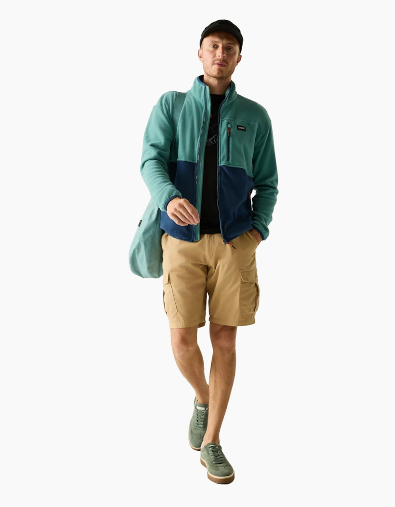 Mens Frankie Colour Block Full Zip Fleece Jacket