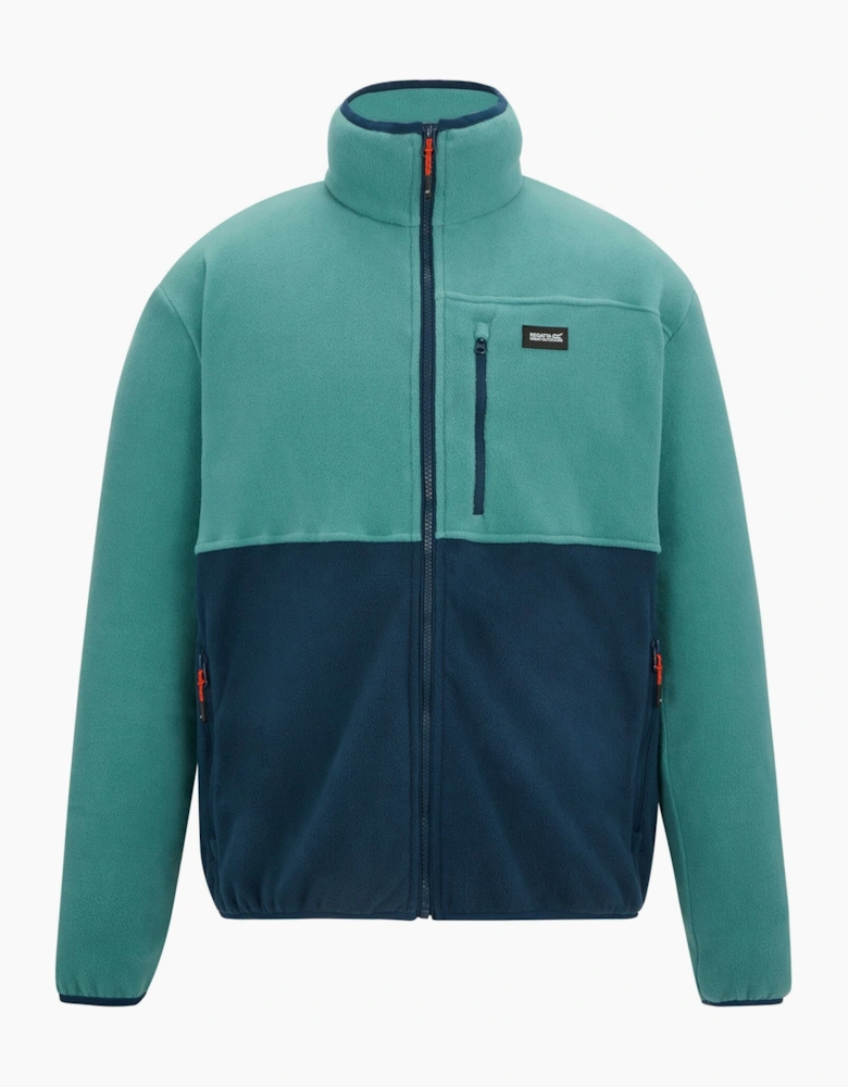 Mens Frankie Colour Block Full Zip Fleece Jacket