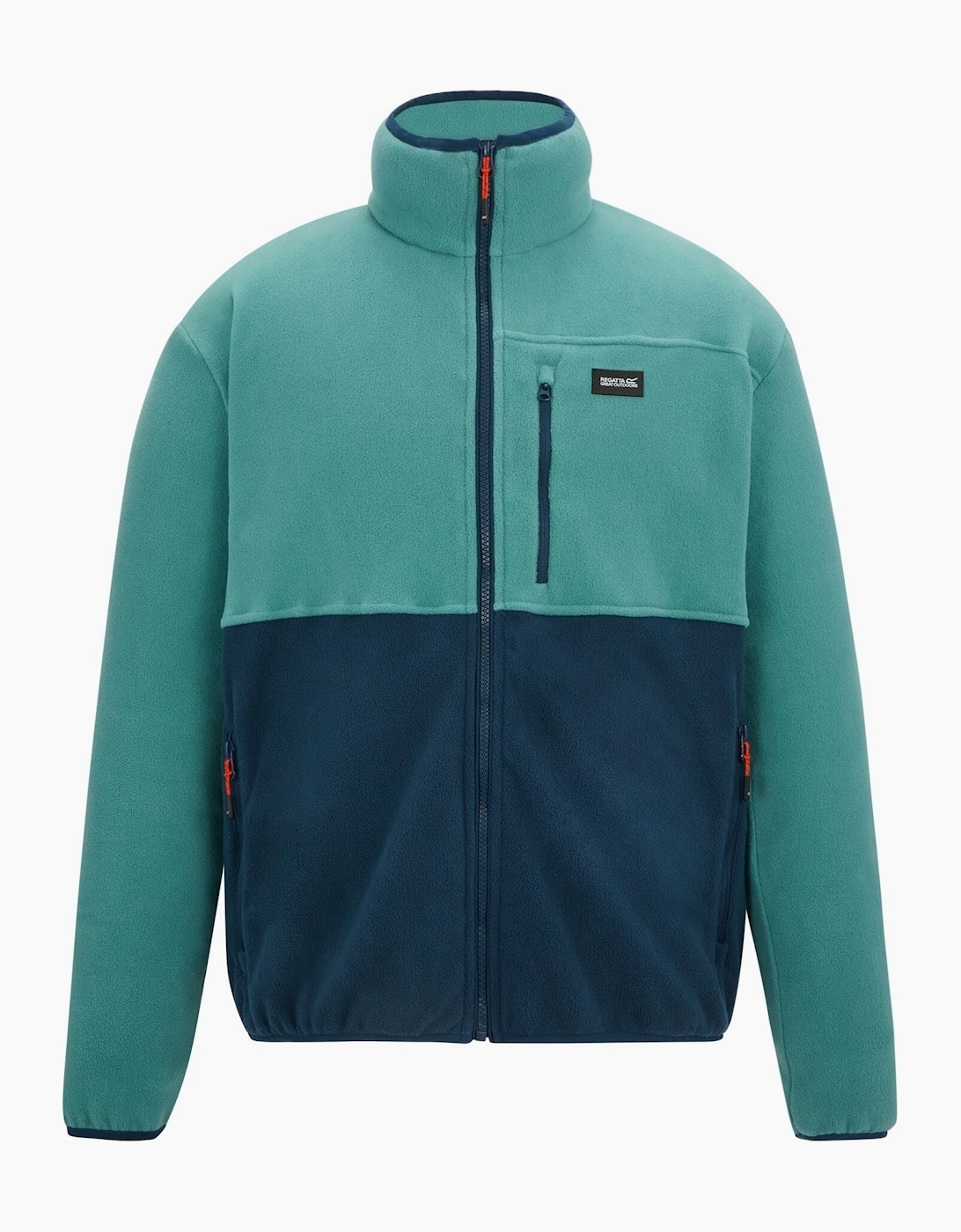 Mens Frankie Colour Block Full Zip Fleece Jacket, 6 of 5