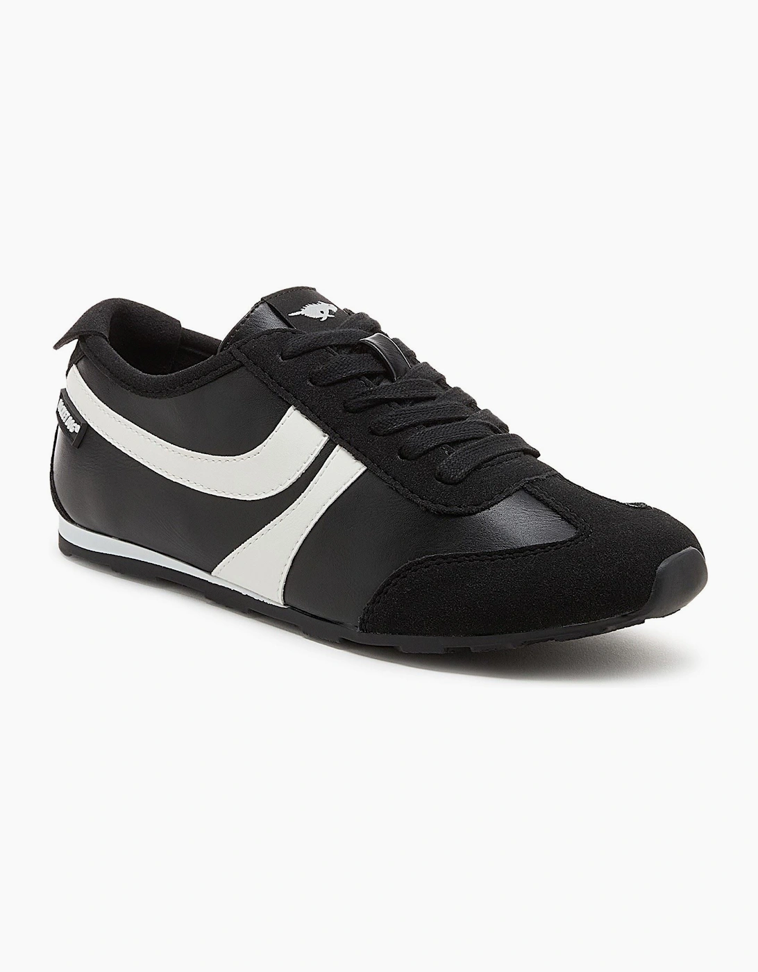 Destin PU Combo Polyurethane Women's Black/White Trainers, 8 of 7