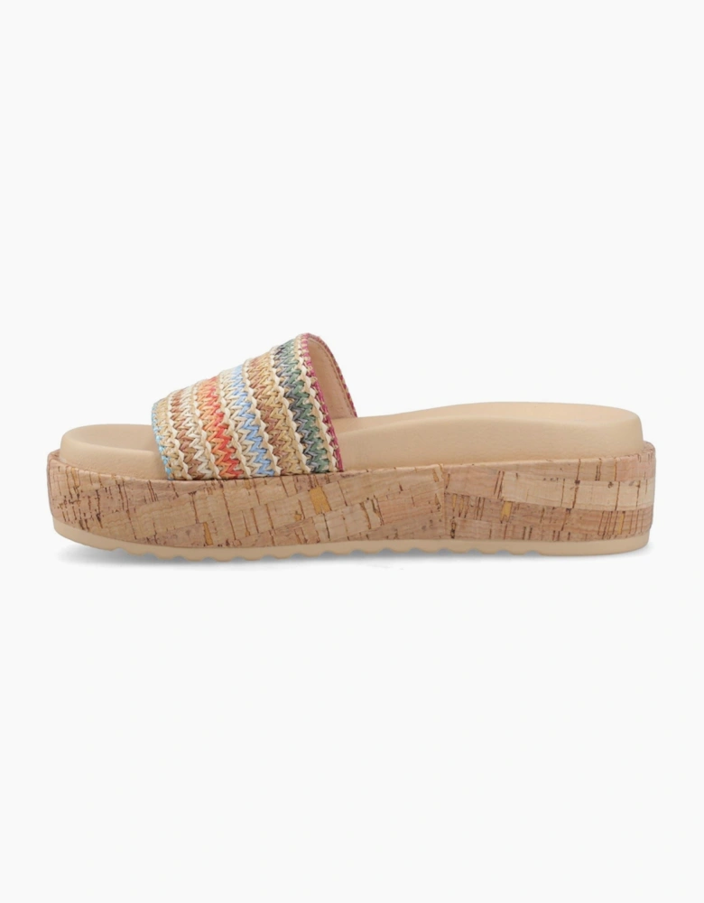 Faye Alti Raffia Textile Women's Multicoloured Sandals