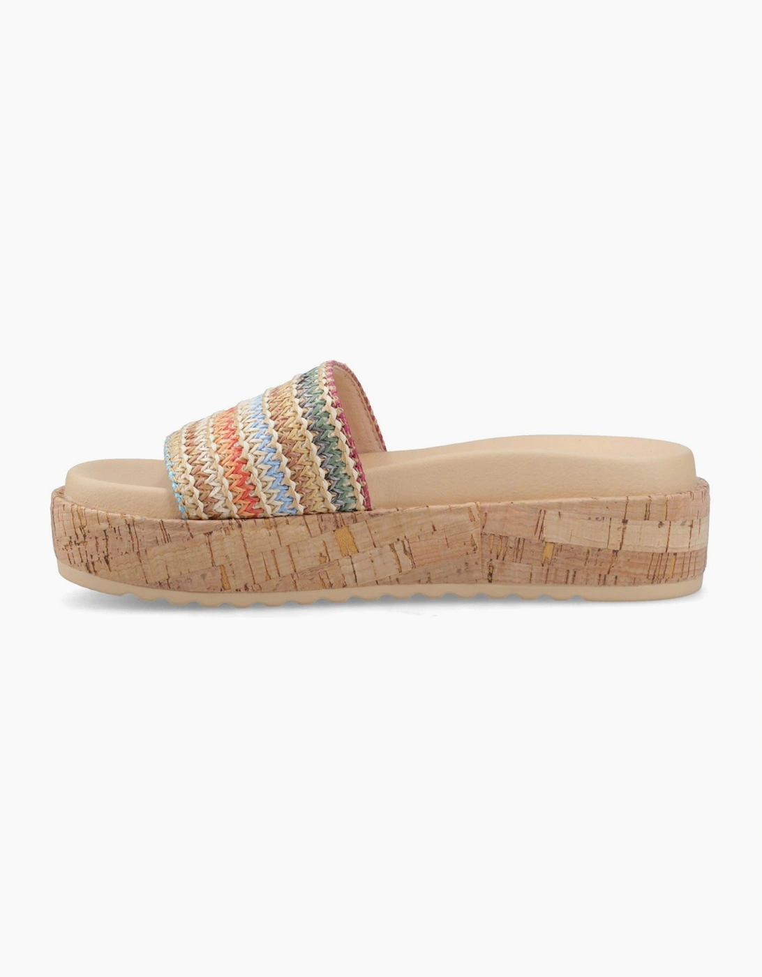 Faye Alti Raffia Textile Women's Multicoloured Sandals