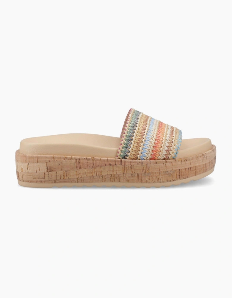 Faye Alti Raffia Textile Women's Multicoloured Sandals
