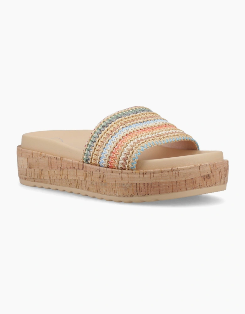 Faye Alti Raffia Textile Women's Multicoloured Sandals
