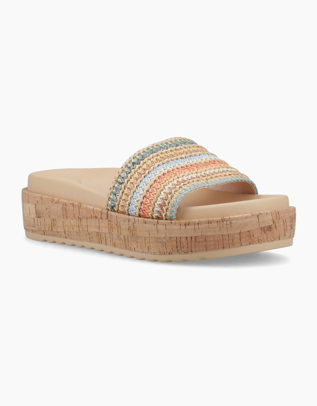 Faye Alti Raffia Textile Women's Multicoloured Sandals, 6 of 5