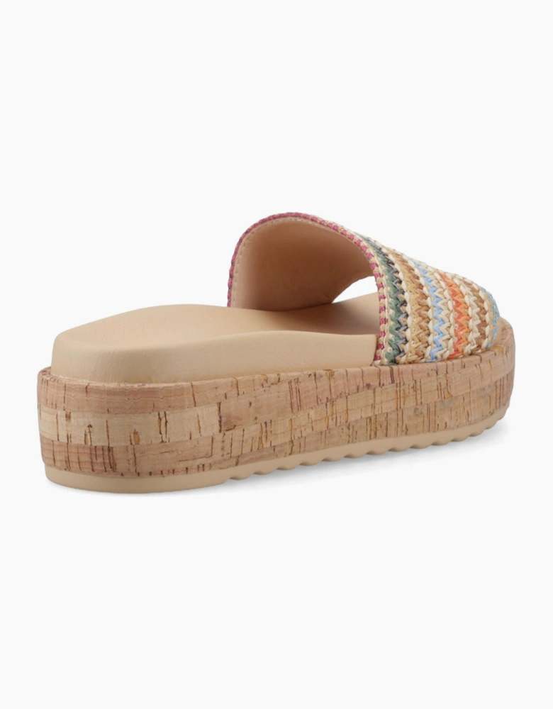 Faye Alti Raffia Textile Women's Multicoloured Sandals