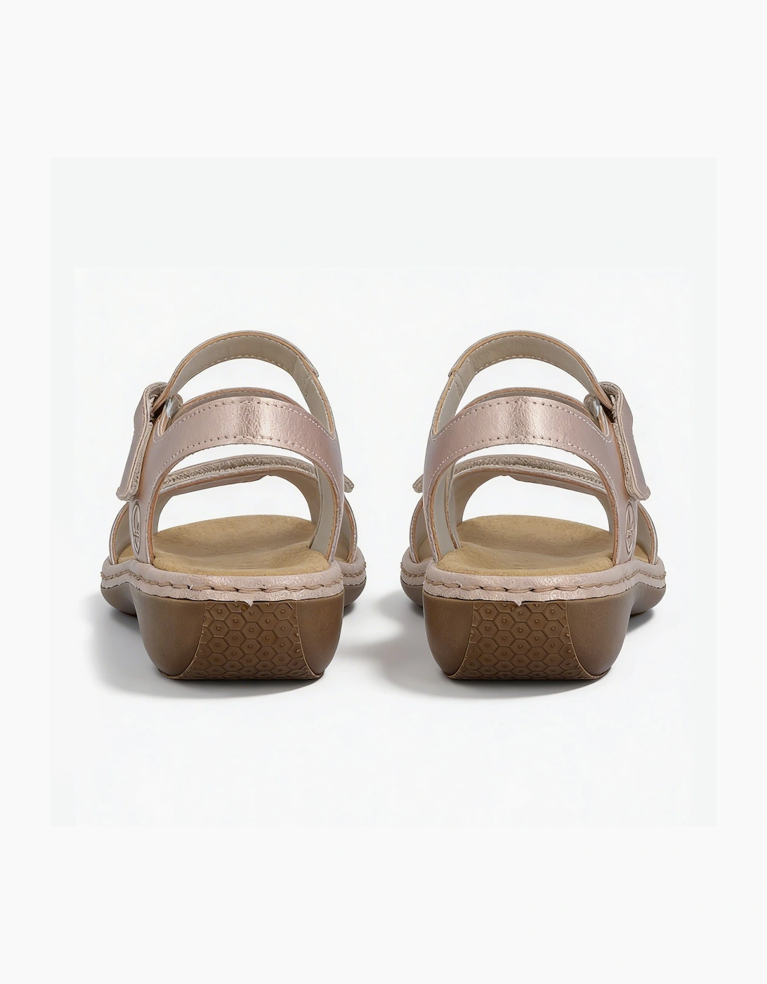 659C7-89 Womens Comfort Sandals Metallic