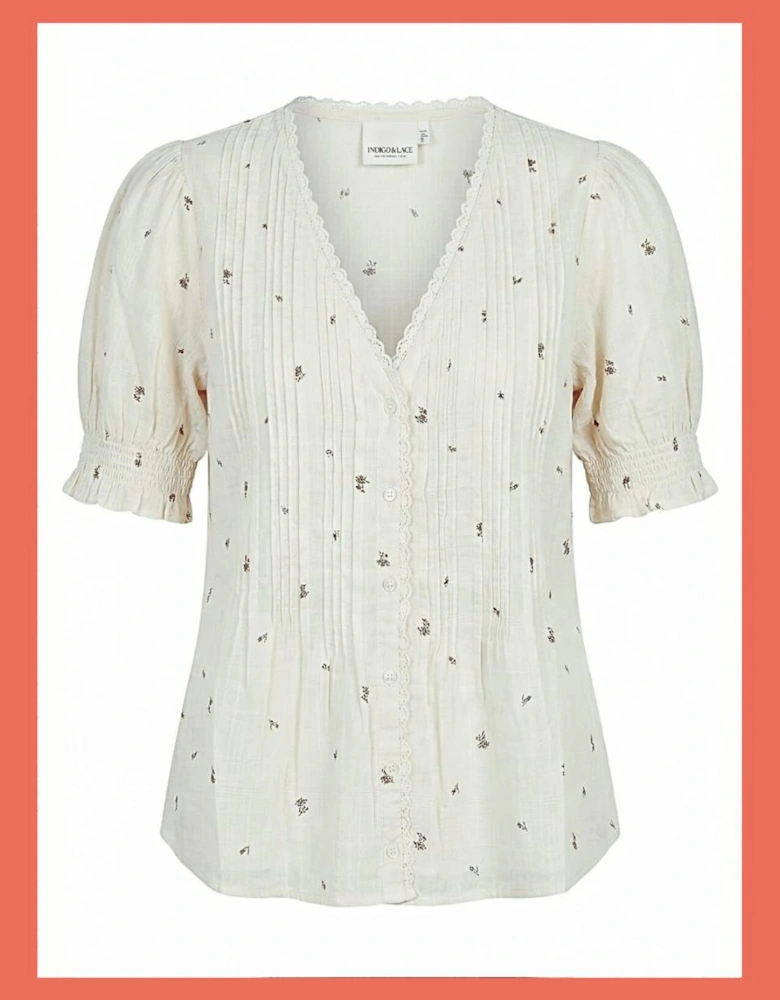 INDI&COLD Floral print buttoned blouse