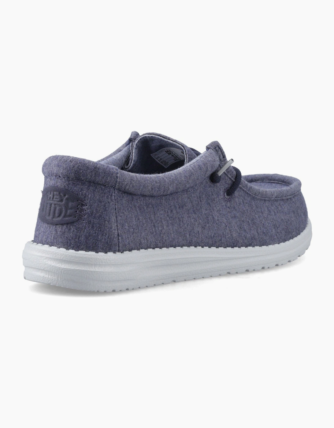 HEYDUDE Wally Stretch Jersey Cotton Men's Navy Moccasins Shoes