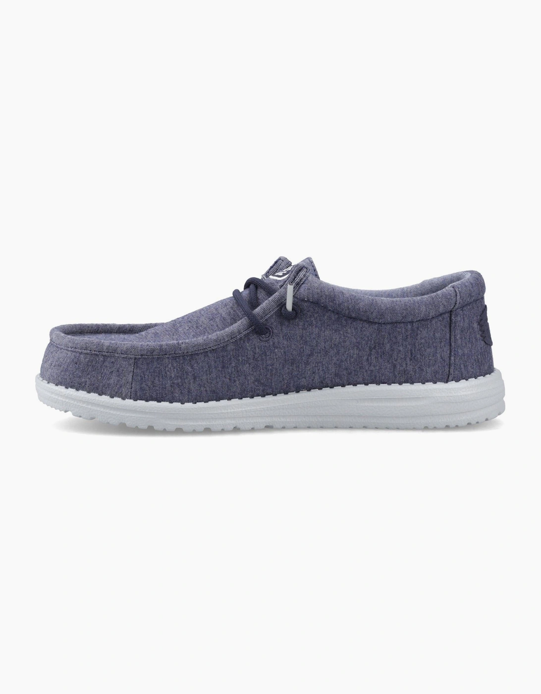 HEYDUDE Wally Stretch Jersey Cotton Men's Navy Moccasins Shoes