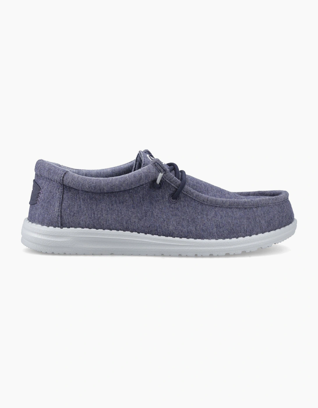 HEYDUDE Wally Stretch Jersey Cotton Men's Navy Moccasins Shoes