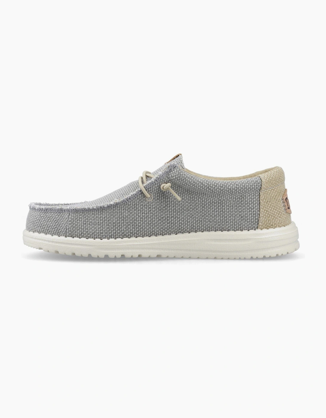 HEYDUDE Wally Braided Polyester Men's Flannel Grey/Olive Grey Moccasins Shoes