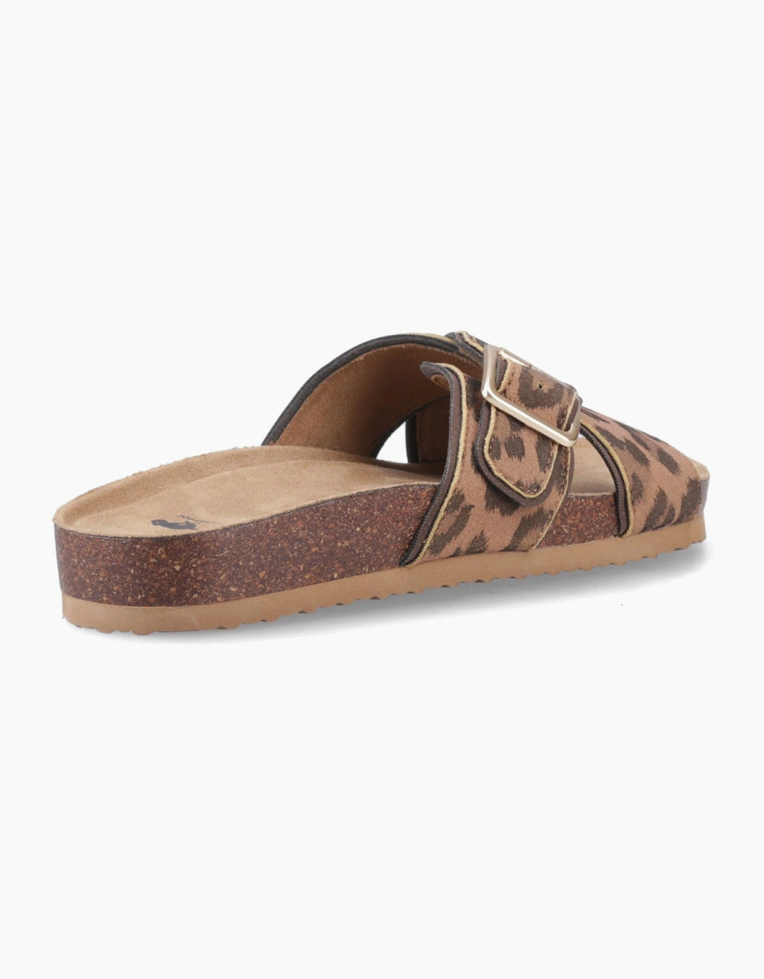 Annie Tigg Leopard Textile Women's Tan Sandals