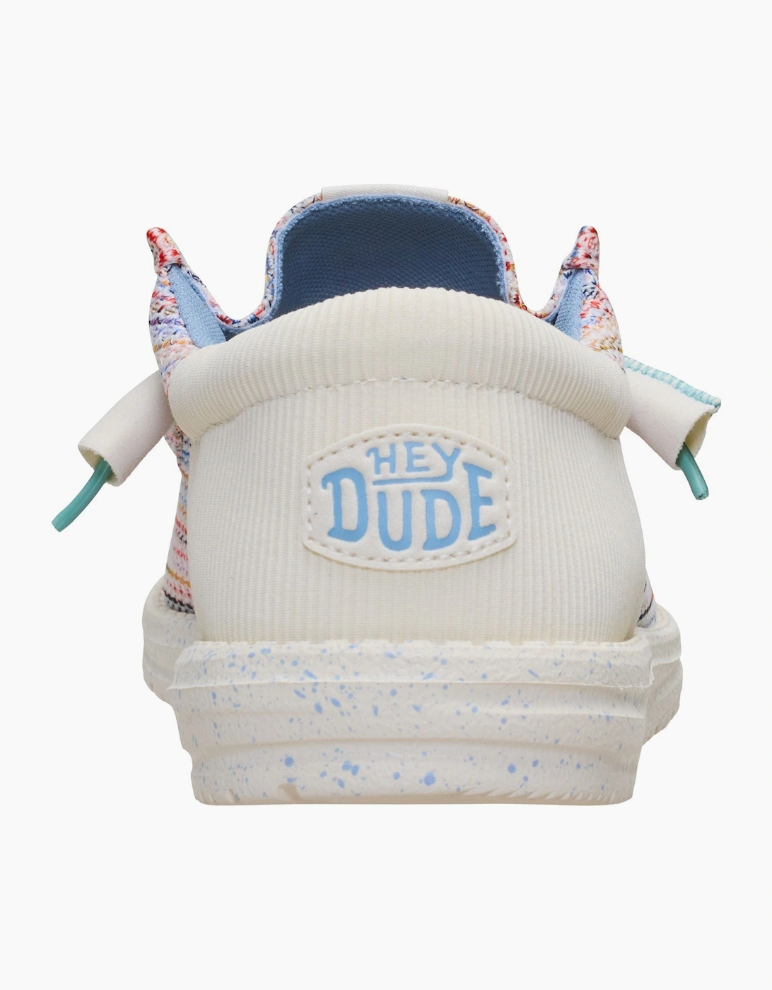 HEYDUDE Wally Funk Multi Mesh Polyester Men's Egret/Multi Moccasins Shoes