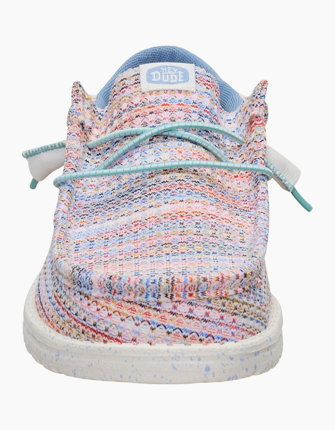 HEYDUDE Wally Funk Multi Mesh Polyester Men's Egret/Multi Moccasins Shoes