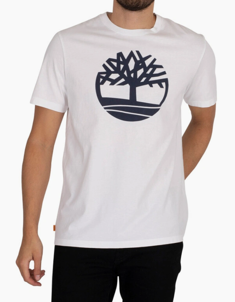 Kennebec River Tree Logo T Shirt - White