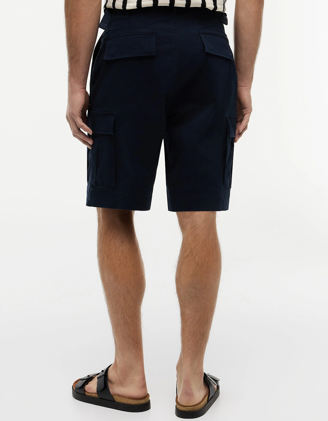 Essential Mens Twill Cargo Shorts - Desert Sky