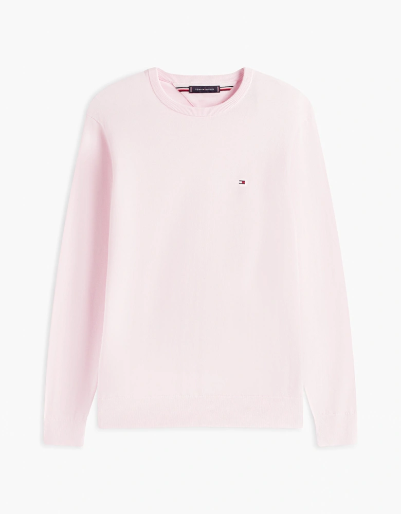 Essential Cotton Crew Neck Mens Sweatshirt - Pink Lily