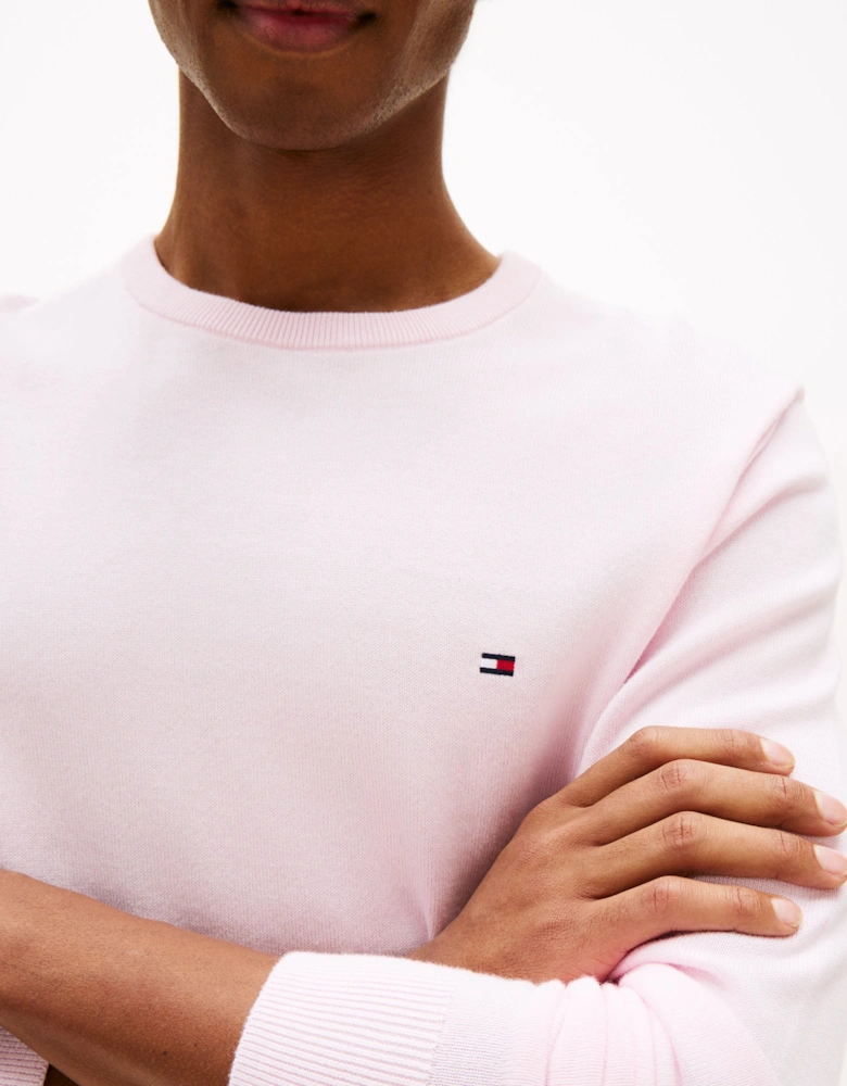 Essential Cotton Crew Neck Mens Sweatshirt - Pink Lily