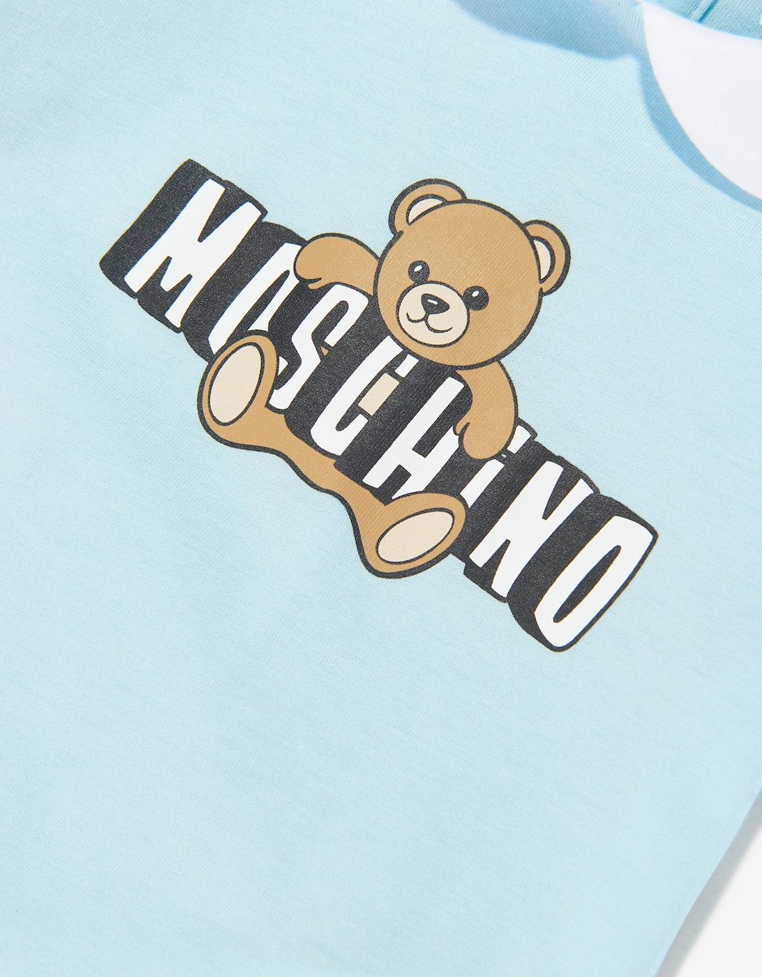 Baby Boys Teddy Bear Logo Romper in Blue