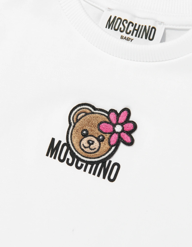 Baby Girls Bear Logo Leggings Set in Black