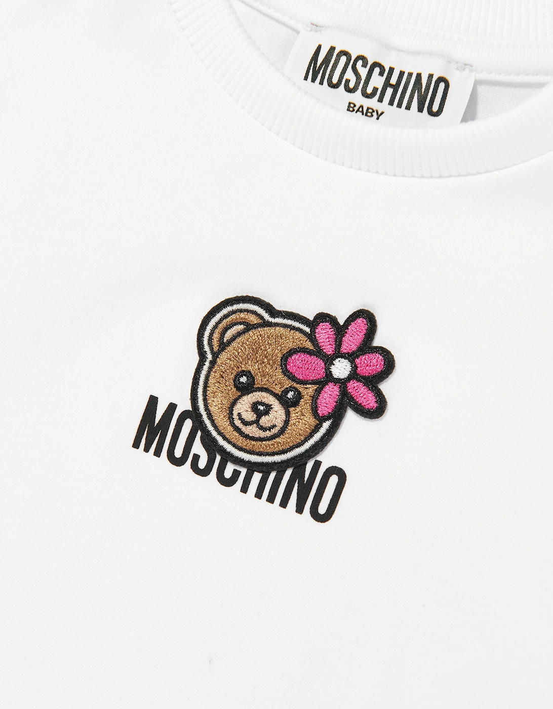 Baby Girls Bear Logo Leggings Set in Black