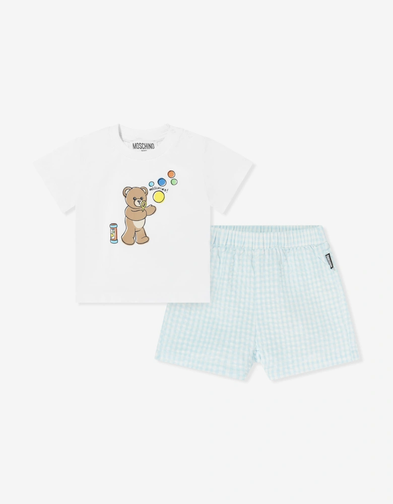 Baby Boys Teddy Bear Short Set in Blue